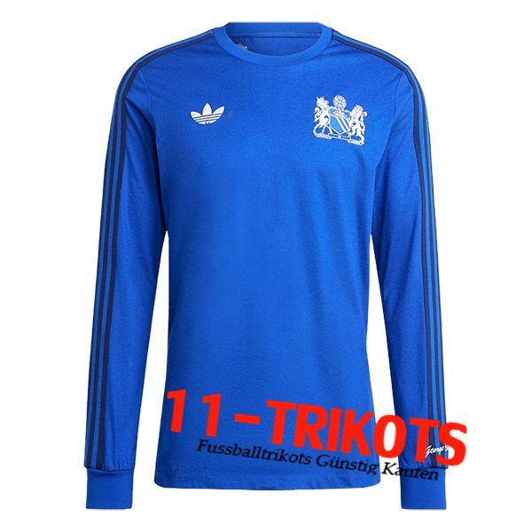 Manchester United Fussball Trikots Langarms Special Edition Blau 2024/2025