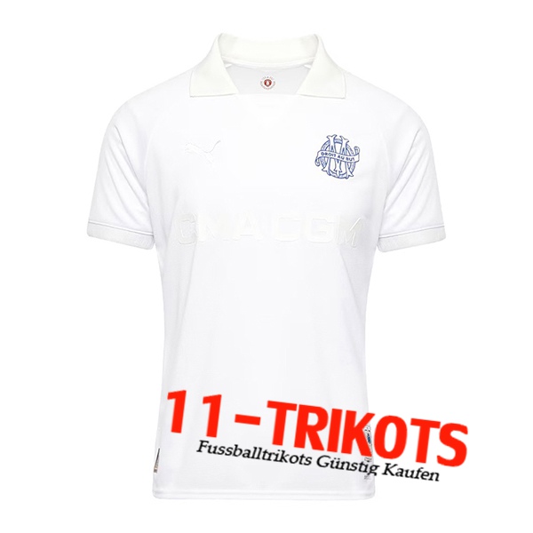 Neues Marseille OM Fussball Trikots 125th Anniversary Weiß 2024/2025