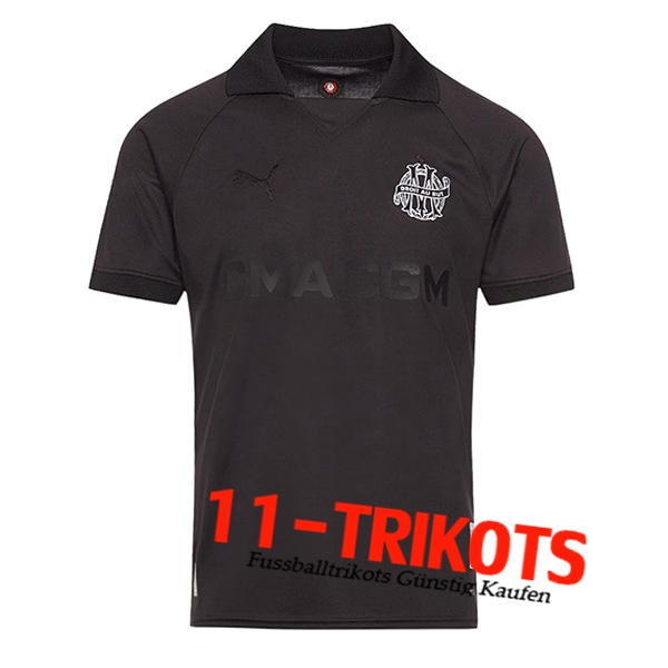 Neues Marseille OM Fussball Trikots 125th Anniversary Schwarz 2024/2025