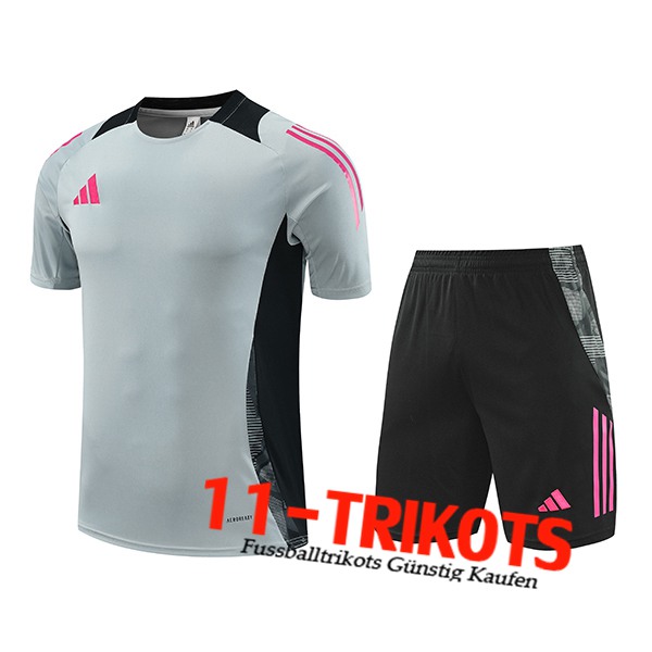 Adidas Trainingstrikot Grau/Schwarz/Rosa 2024/2025