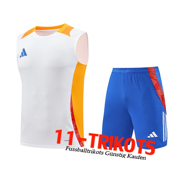 Adidas Trainings-Tanktop Weiß/Orange 2024/2025