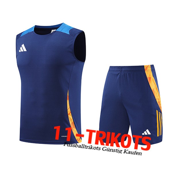 Adidas Trainings-Tanktop Blau/Orange 2024/2025