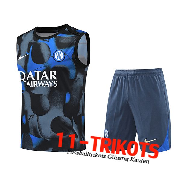 Inter Milan Trainings-Tanktop Schwarz/Grau/Blau 2024/2025