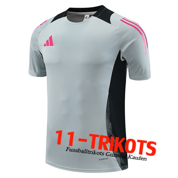 Adidas Trainingstrikot Grau/Schwarz/Rosa 2024/2025