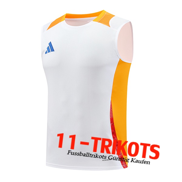 Adidas Trainings-Tanktop Weiß/Orange 2024/2025