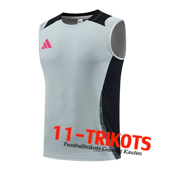 Adidas Trainings-Tanktop Grau/Schwarz/Rosa 2024/2025