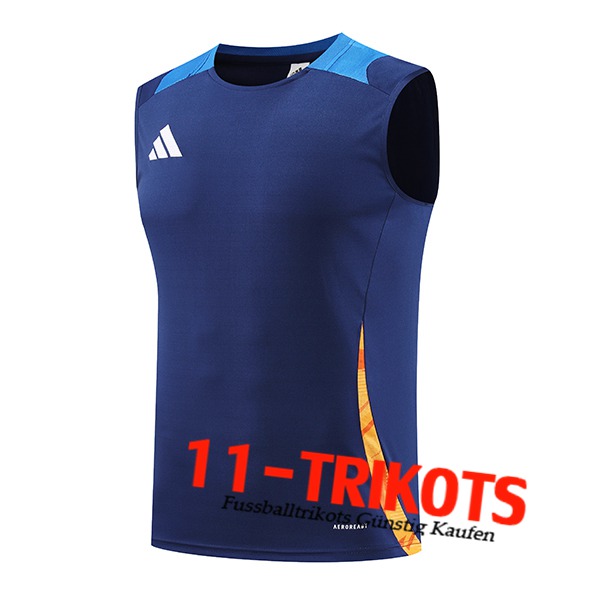 Adidas Trainings-Tanktop Blau/Orange 2024/2025