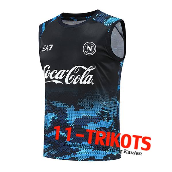 SSC Neapel Trainings-Tanktop Schwarz/Blau 2024/2025