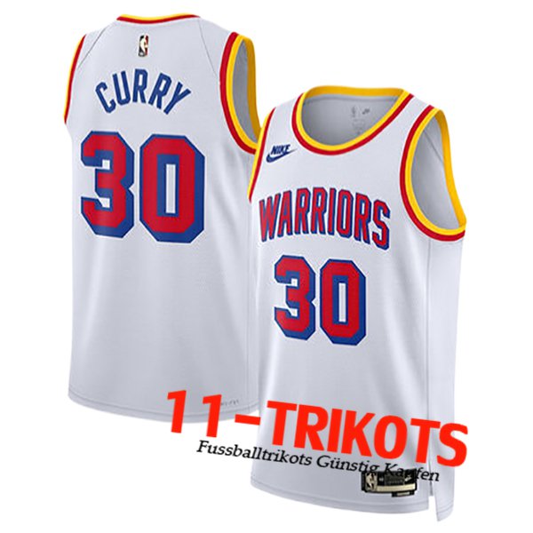 Golden State Warriors Trikot (CURRY #30) 2024/25 Weiß/Rot/Gelb -02