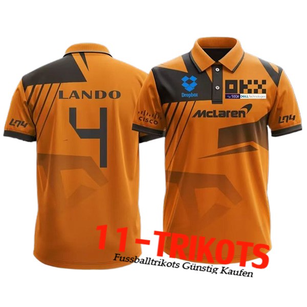 Polo McLaren (LANDO #4) F1 Team Orange/Grau 2024