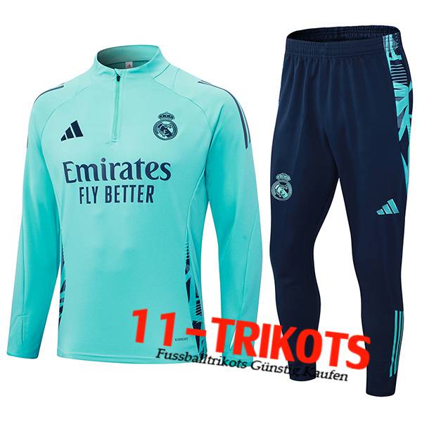 Real Madrid Trainingsanzug Grün/Blau 2024/2025 -02