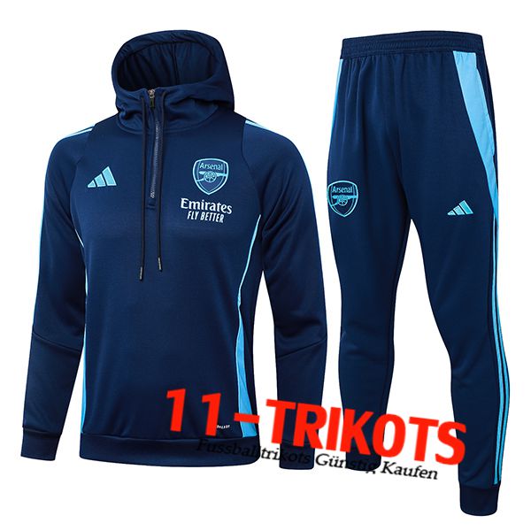 Arsenal Trainingsanzug Mit Kapuze Trainingsjacke Windbreaker Königsblau 2024/2025