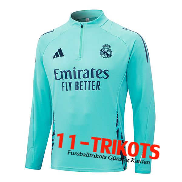 Real Madrid Training Sweatshirt Grün/Blau 2024/2025