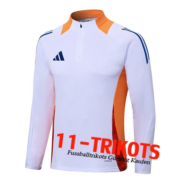 Adidas Training Sweatshirt Weiß/Orange/Blau 2024/2025