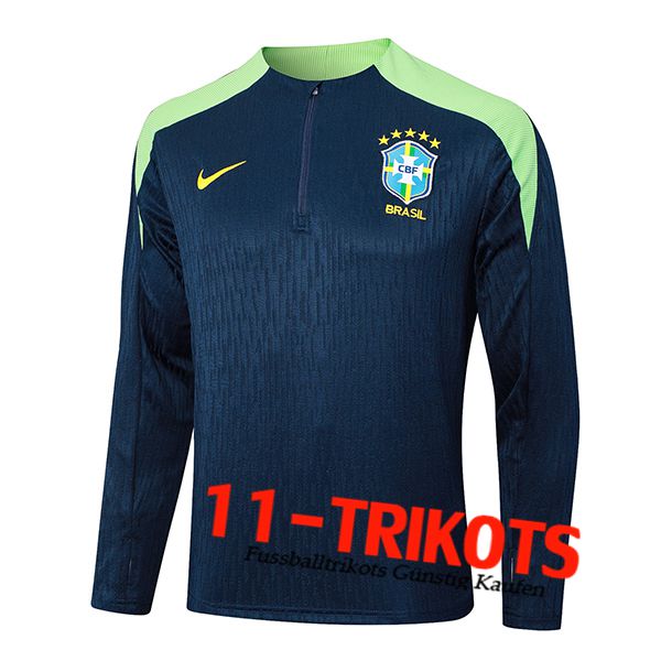 Brasilien Training Sweatshirt Blau/Grün 2024/2025