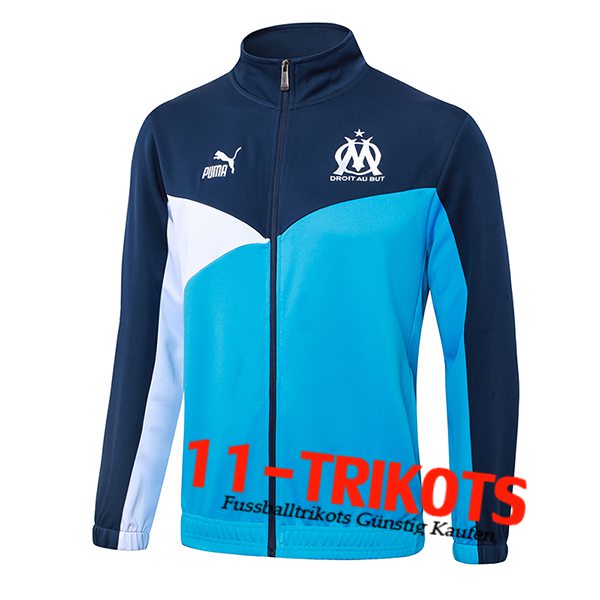 Marseille Trainingsjacke Blau/Weiß 2024/2025