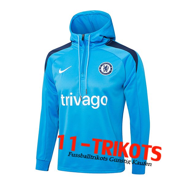 FC Chelsea Trainingsjacke Mit Kapuze Blau 2024/2025