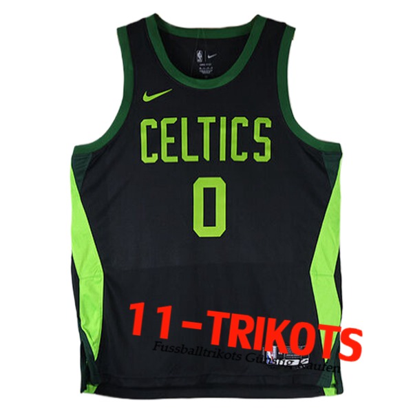 Boston Celtics Trikot (TATUM #0) 2024/25 Schwarz/Grün -03