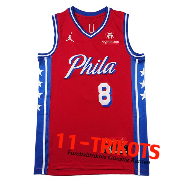 Philadelphia 76ers Trikot (GEORGE #8) 2024/25 Rot/Blau