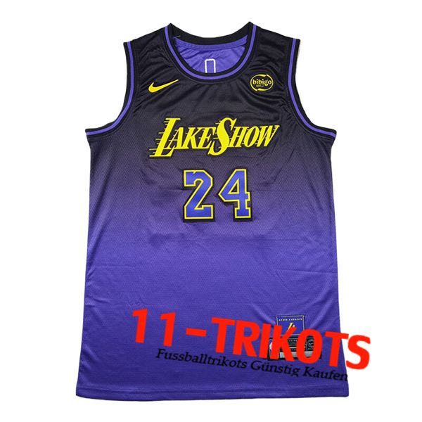 Los Angeles Lakers Trikot (BRYANT #24) 2024/25 Schwarz/lila/Gelb