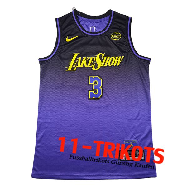 Los Angeles Lakers Trikot (DAVIS #3) 2024/25 Schwarz/lila/Gelb