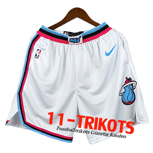 Miami Heat Shorts NBA 2024/25 Weiß