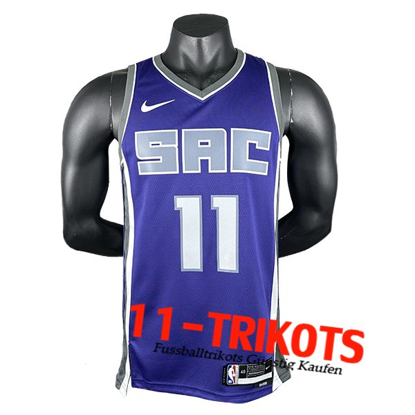 Sacramento Kings Trikot (SABONIS #11) 2024/25 lila/Weiß/Grau