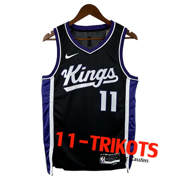 Sacramento Kings Trikot (SABONIS #11) 2024/25 Schwarz/Weiß/lila