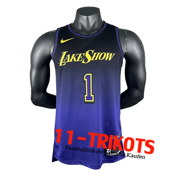 Los Angeles Lakers Trikot (RUSSELL #1) 2024/25 lila/Schwarz