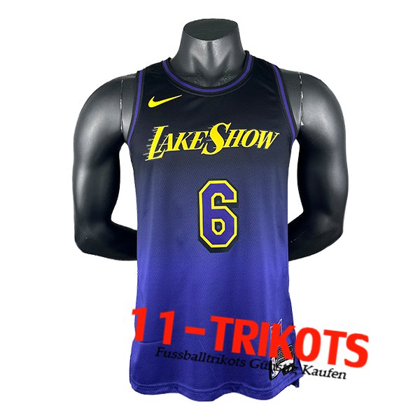 Los Angeles Lakers Trikot (JAMES #6) 2024/25 lila/Schwarz