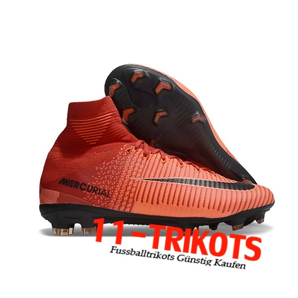 Nike Fussballschuhe Zoom Superfly 5 Elite FG Orange/Rot/Schwarz