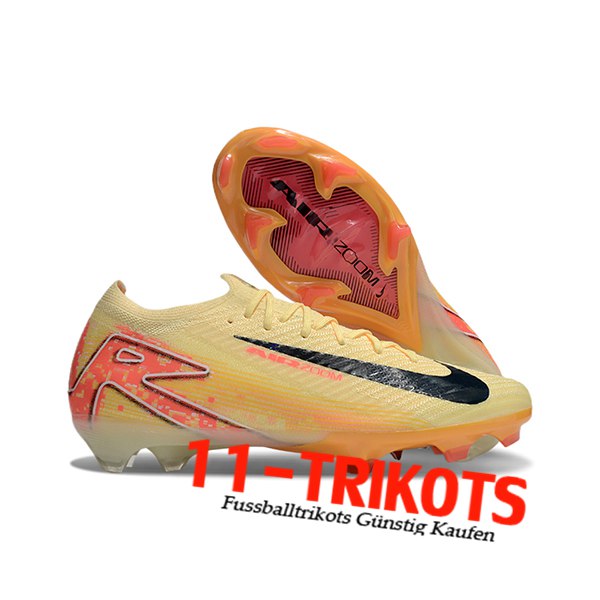 Nike Fussballschuhe AIR Zoom Mercurial "Kylian Mbappé" Vapor 16 Elite XXV FG Gelb/Orange/Schwarz