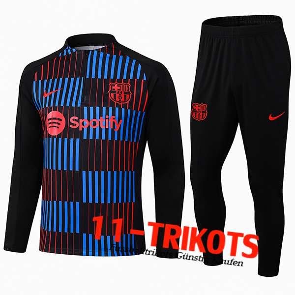 FC Barcelona Trainingsanzug Schwarz/Blau/Rot 2024/2025 -02