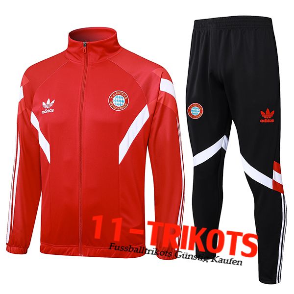 Bayern Munchen Trainingsanzug Trainingsjacke Rot/Weiß 2024/2025