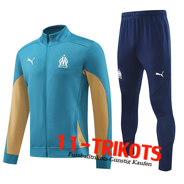 Marseille Trainingsanzug Trainingsjacke Blau/Braun 2024/2025