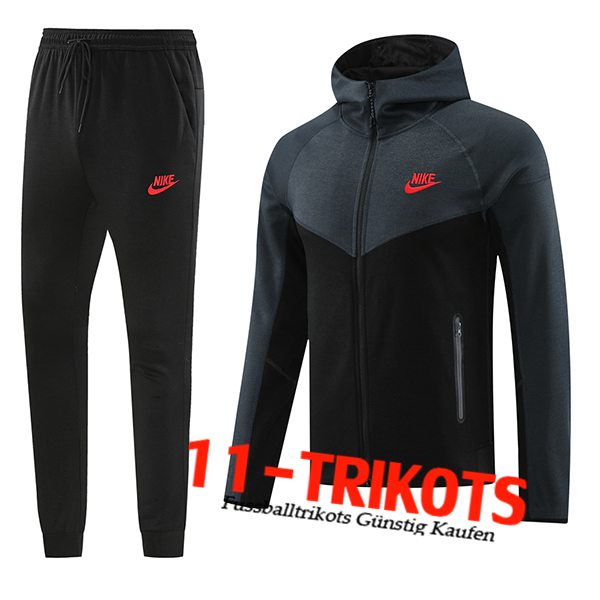 Nike Trainingsanzug Mit Kapuze Trainingsjacke Windbreaker Schwarz/Grau 2024/2025