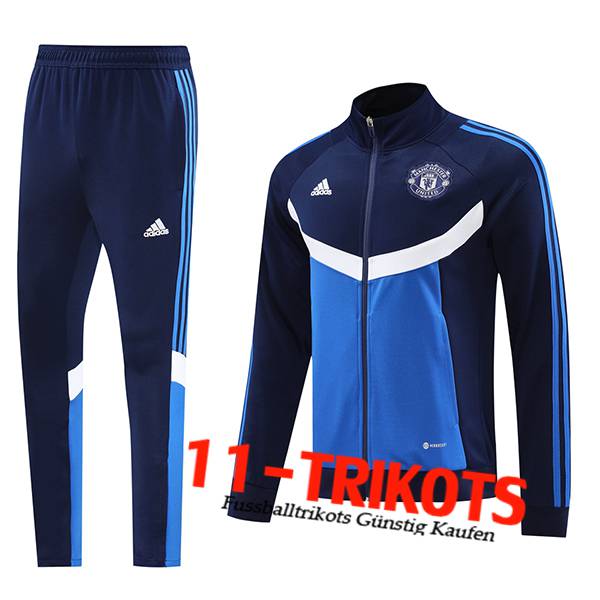 Manchester United Trainingsanzug Trainingsjacke Blau/Weiß 2024/2025