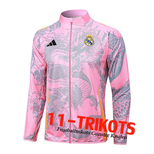 Real Madrid Trainingsjacke Rosa/Grau 2024/2025 -02