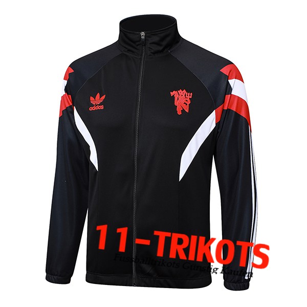 Manchester United Trainingsjacke Schwarz/Rot/Weiß 2024/2025