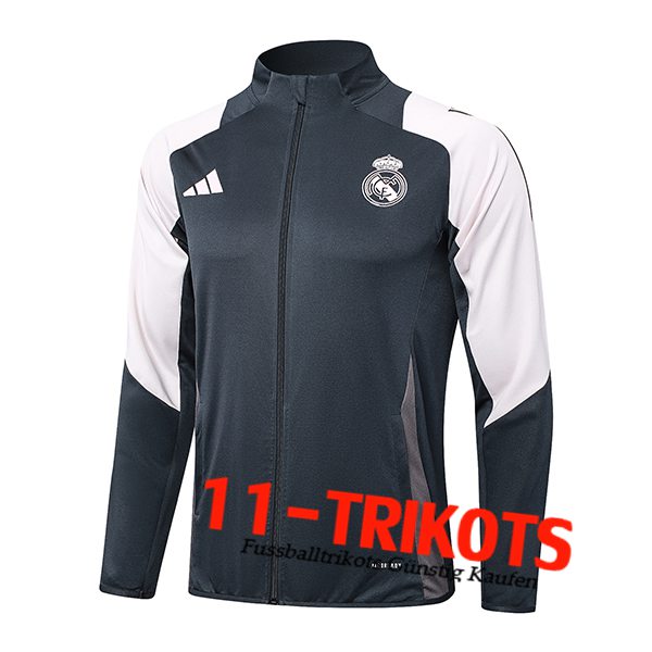 Real Madrid Trainingsjacke Grau/Weiß 2024/2025